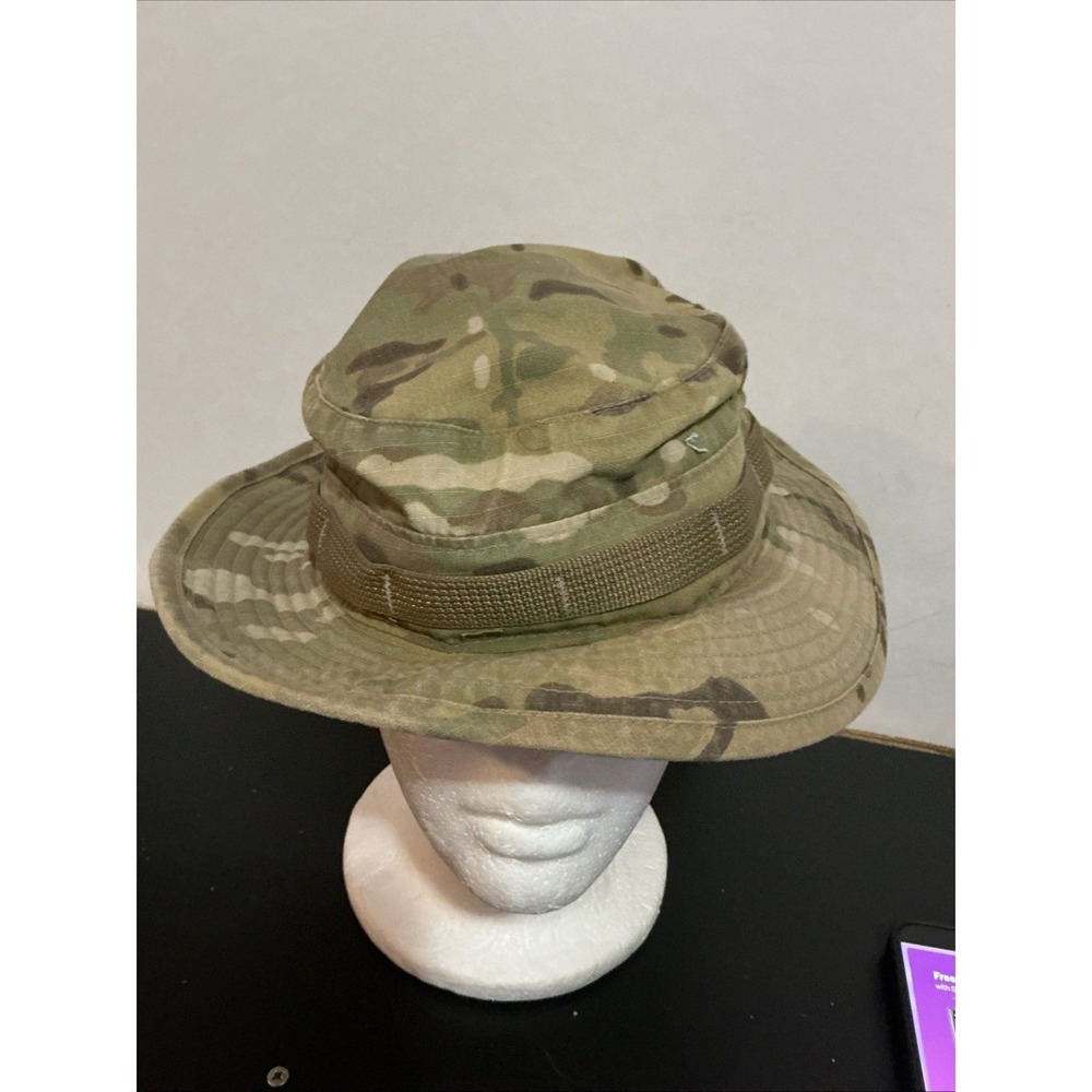 Vintage 90s Y2K Propper Camouflage Bucket Hat Size 7 1/4 Military Cap